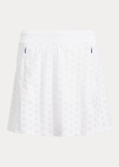 Skorts Ralph Lauren Mujer Blancos - Eyelet Golf - NKLBW8520